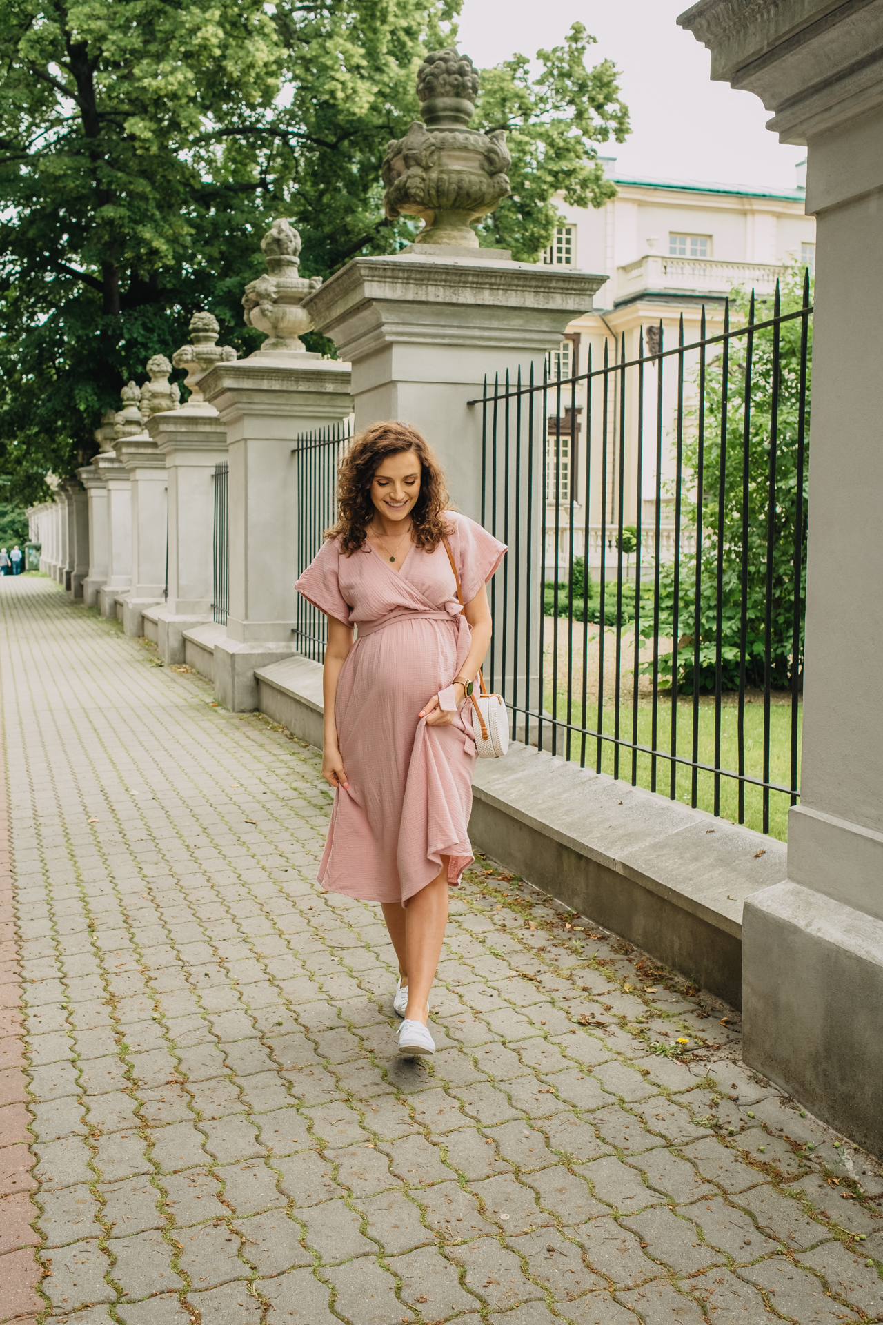 Sukienka ciążowa i do karmienia Sammy brudny róż